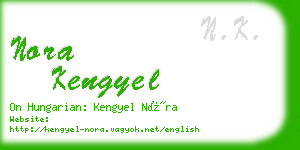 nora kengyel business card